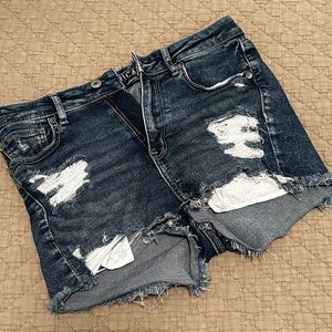 American eagle short shorts, stretchy, with floral pocket design, size 6